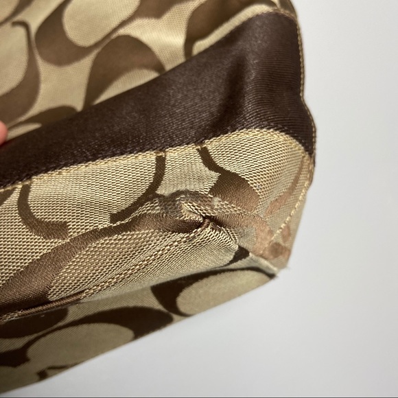 Coach Signature Stripe Patent Tote Handbag - Picture 3 of 8